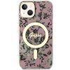 Guess GUHMP14SHCFWSP iPhone 14 / 15 / 136.1 różowy/pink hardcase Flower MagSafe